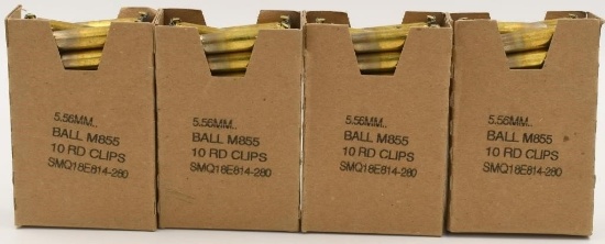 120 Rounds Of 5.56mm M855 Green Tip Ammunition