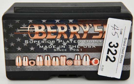 9mm 115Gr Round Nose Bullets Berry's 250 count