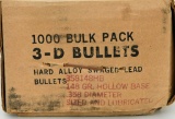 1000 Bulk Pack 3-D Bullets 148 gr HB