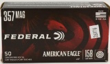 50 Rounds Federal American Eagle .357 Mag Ammo