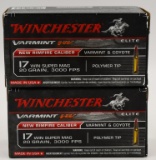 100 Rounds of Winchester Varmint HV .17 WSM