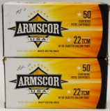 63 Rounds of Armscor USA 22 TCM Ammunition