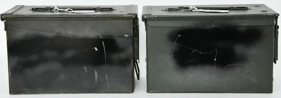 Lot Of 2 Heavy Duty Military Metal Ammo Cans