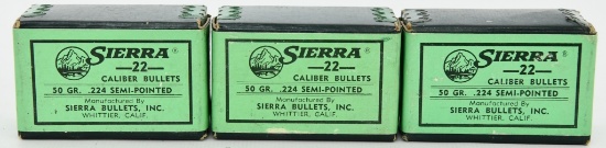 300 tips Sierra 22 caliber bullets