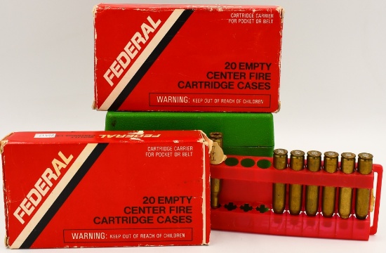 58 Rounds Of 25-06 Ammo & 37 Empty Brass Casings