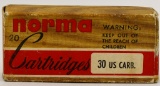 15 Rounds of Norma .30 US Carbine Ammunition