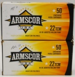 100 Rounds of Armscor USA 22 TCM Ammunition