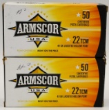 100 Rounds of Armscor USA 22 TCM Ammunition