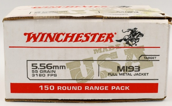 150 Rounds Winchester USA 5.56 NATO Ammunition