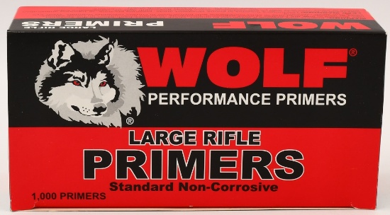 1000 Count Of Wolf Large Rifle Standard Primers