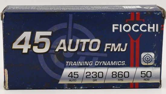 50 Rounds Of Fiocchi Shooting Dynamics .45 ACP