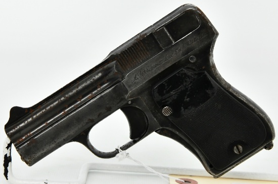 WWI German A.W. Schwarzlose Model 1908 Pistol