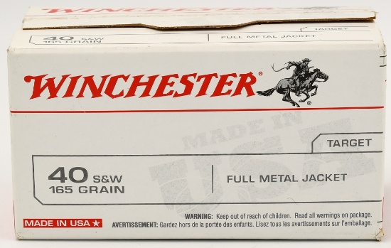 100 Rounds Of Winchester USA .40 S&W Ammunition