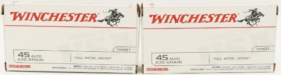 100 Rounds Of Winchester USA .45 ACP Ammunition