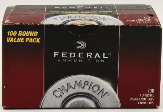 100 Rounds Of Federal 9mm Luger Ammunition