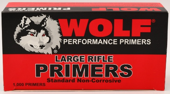 1000 Count Of Wolf Large Rifle Standard Primers