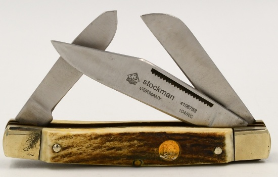 Puma Stockman Genuine Stag Folding Knife