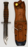Unmarked Fix Blade Fighting Bowie Knife & Sheath