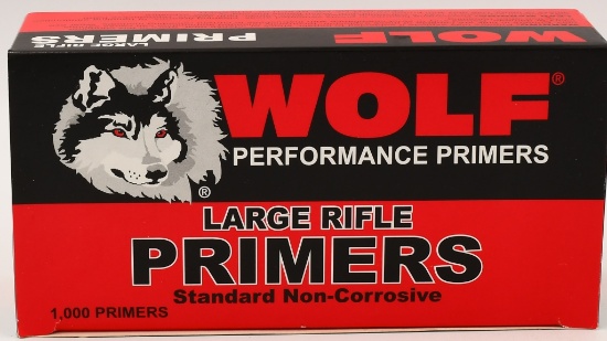 1000 Count Of Wolf Large Rifle Standard Primers