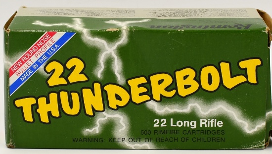 500 Rounds Of Remington Thunderbolt .22 LR Ammo