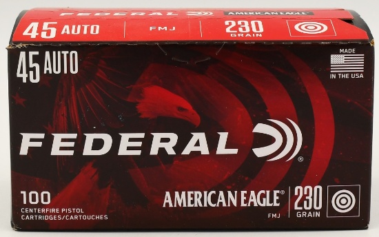 100 Rounds Of Federal .45 Auto Ammunition