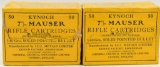 100 Rounds of Kynoch 7MM Mauser Ammo