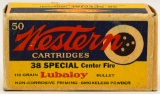 50 Rounds of Western .38 Special Lubaloy Ammo