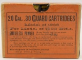 Collectors Box Of .30 Caliber Ammo For Model 1906