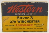 Vintage Box of Western Super-X .270 Winchester