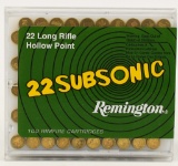 100 Rounds of Remington Subsonic Hollow Point .22