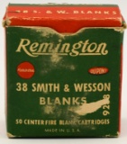 Box of 50 Remington .38 S&W Blanks