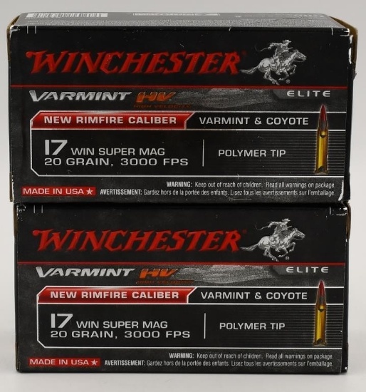100 Rounds of Winchester Varmint HV .17 WSM