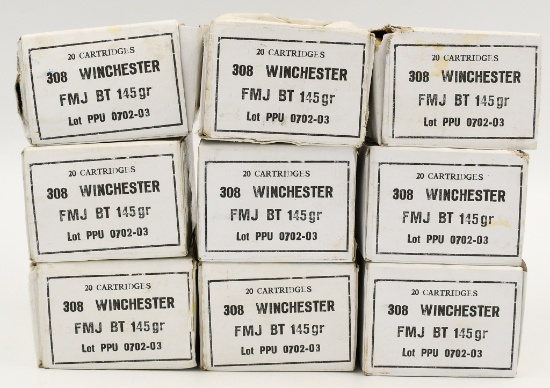 166 Rounds Of Winchester .308 Win Ammunition