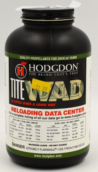1 LB Bottle Of Hodgdon Tite Wad Gun Powder