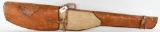 2 Piece Brown Leather Hunting Rifle Scabbard