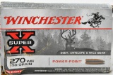 20 rds winchester .270 win 150 gr ammunition
