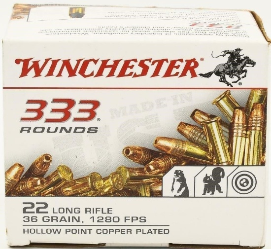 333 Rounds Of Winchester .22 LR Ammunition