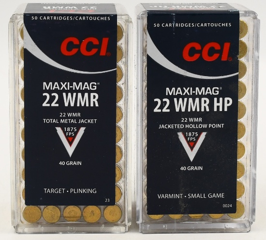 100 Rounds of CCI Maxi-Mag .22 WMR Ammunition