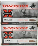 40 rds Winchester .270 win 150 grain power pt ammo