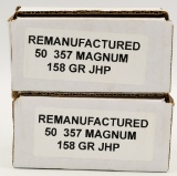 100 Rounds of Remanufactured .357 Magnum Ammo