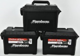 Lot of 3 Flambeau Tactical Plastic Ammo Cans