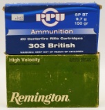 36 Rounds Of .303 British Ammo & 3 Empty Brass