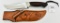 Custom B&L Dagger Knife w/Leather Case