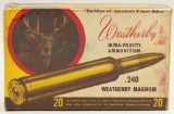 Collectors Box Of Weatherby .240 WBY Mag Brass