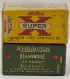 2 Collector Boxes Of .22 Hornet Ammunition