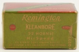 Collectors Box Of 35 Rds Remington .22 Hornet