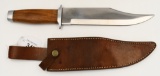 Heavy Duty Fixed Blade Bowie Knife & Leather