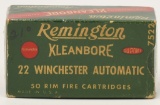 Collectors Box of 50 Rds Remington .22 Rem Auto