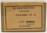 Collectors Box of 20 Rounds .30 Caliber AP Ammo
