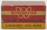 Rare Collector Box Of 50 Rds Winchester .25-20 Win